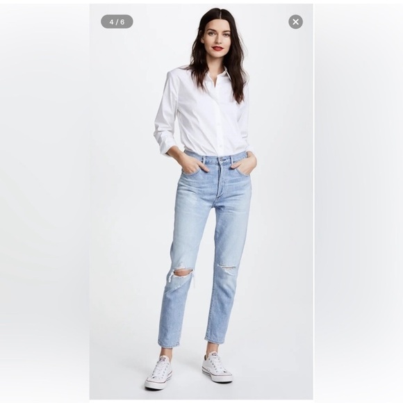 Citizens Of Humanity Jeans Liya High Rise Classic Fit Crop Size 32 - Picture 1 of 11
